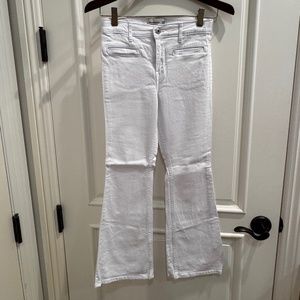 Abercrombie Kids High Rise Flare Jeans Short - White - Size 13/14